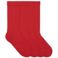 von Jungfeld Tennissocken Einfarbige CLASSICS Bio-Baumwolle 35-46 Unisex (2-Paar, 2er-Pack) Sportsocken mit verstärkter Ferse & Fußsohle rot 39-42