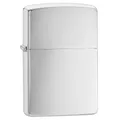 ZIPPO GEBÜRSTET CHROM REGELMÄßIGE WASSERDICHT FEUERZEUG CLASSIC PLAIN LEBENSLANG