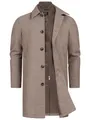 JEFF Herren JFTyler Klassischer Herrenmantel mit Strickeinsatz | Winterjacke Mantel für Männer Brown mix, XXL