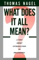 Thomas Nagel Nagel Thomas What Does It All Mean? (Gebundene Ausgabe) (US IMPORT)