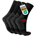 celodoro Arbeitssocken 4 Paar Wandersocken, Arbeitssocken & Sportsocken Anti-Schweiß rot|schwarz 39-42