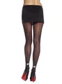 Feine Netzstrumpfhose mit Silbernaht - Fishnet mit leicht glitzernder Naht und