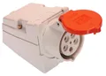 CEE Wandsteckdose 400V / 32A 5-polig IP44 Gehäuse Polyamid as - Schwabe 60432