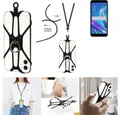 K-S-Trade Handyhülle für Asus ZenFone Max (M1) ZB556KL, 3in1 Handykette Handyband Handykordel Halsband Smartphone-Ring