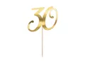 partydeco Tortenstecker, Cake Topper "30" gold 20,5cm