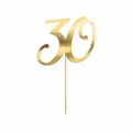 Tortendeko Geburtstag 30 gold 19cm Tischdekoration Party Kuchen Cake Topper