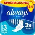 always Damenbinden Ultra Day Long Plus, Größe 3, geruchsneutralisierend, mit Flügeln, 84 Stück