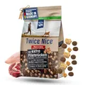 NutriQM® Twice Nice Adult Rind & Huhn 4 kg | Getreidefreies Hundefutter trocken für Sensible Hunde | Mit Filetwürfeln aus Huhn & Rind | Trockenfutter mit Süßkartoffel & Leinsamen | Made in Germany
