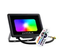 LUXULA LED Wandstrahler RGB Farbwechsel Fluter, LED fest integriert, 20W Außenstrahler mit Fernbedienung