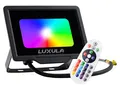 LUXULA RGB LED-Fluter LX400181, 20W, IP65, schwarz, mit Fernbedienung