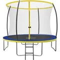 Zero Gravity Outdoor Trampolin 305cm TÜV GS Smartes Klappnetz mit Leiter und Bodenanker
