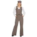 Wilbers Kostüm 20er Jahre Outfit 3-teilig braun Damen braun 42