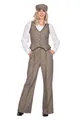 WILBERS & WILBERS 320376-20er Jahre Kostüm Damen, 3-teilig mit Hose, Weste und Mütze, Gatsby Outfit für Karneval, Mottoparty