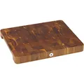 WMF Schneidebrett Holz groß massiv 40 x 32 x 4 cm, Holz, Akazienholz, klingenschonend, große Arbeitsfläche, Küchenbrett, Stirnholzoptik, Gummierte Füße
