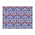 K&L Wall Art Fliesenaufkleber "Jugendstil Blumenkranz Kacheln", selbstklebend