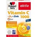 DOPPELHERZ Vitamin C 1000+D3+Zink Depot Tabletten 30 St. PZN 17580390