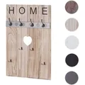 Wandgarderobe HWC-C89 Home, Garderobenpaneel Garderobe, Shabby-Look Vintage, 8 Haken 91x60cm ~ naturbraun