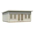 PALMAKO Blockbohlenhaus "Lisa", Holz, BxHxT: 578 x 234 x 380 cm (Außenmaße inkl. Dachüberstand) - braun