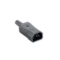 BACHMANN Kaltgerätestecker IEC320 C14 10A/250VAC, Schraubanschluß, schwarz