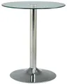 CLP Glastisch 60 cm Durchmesser I Runde Tischplatte I Sicherheitsglas I Höhe 70 cm, Farbe:klarglas