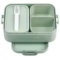 Mepal | Brotdose Midi | Brotdose mit Bento Box | Für 2 Sandwiches oder 4 Brotscheiben | Lunchbox für kleine Snacks & Reste | Brotdose Erwachsene |