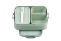 Mepal Lunchbox Brotdose Midi mit Bento Box für 2 Sandwiches oder 4 Brotscheiben, Acrylnitril-Butadien-Styrol, tpe, Polypropylen, Lunchbox für kleine Snacks & Reste, Essenbox mit Fächern
