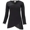 Guru-Shop Midikleid Hippie Minikleid Boho chic, Tunika - schwarz alternative Bekleidung schwarz S