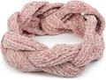 styleBREAKER Damen Chenille Strick Stirnband geflochten, warmes Winter Haarband, Headband 04026032, Farbe:Rose