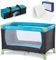 Hauck Baby Travel Cot Set Dream Play with Mattress - Foldable Baby Travel Cot