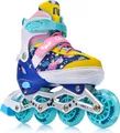 meteor Inlineskates 4in1 Kinder Inliner Rollschuhe Roller Blades Quad Skates Kinder Inlineskates Unicorn L 38-41