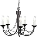 Carisbrooke - 5 Light Chandelier Black Finish, E14 - Elstead