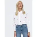 ONLY Hemdbluse ONLNEW LINA GRACE LS EMB SHIRT NOOS WVN weiß M (38)