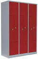 Lüllmann Spind komplett montiert 6er Z-Spind Umkleide Stahl Kleiderschränke Garderobenschrank 525124 Rot (H x B x T): 1800 x 1185 x 500 mm