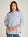 Tommy Jeans Hemdbluse TJW RLX SCRIPT OXFORD SHIRT mit Logo-Stickereien