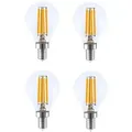 4 x LED Glühlampe Glühbirne Kugel Filament E14 3W 3 Watt 330 Lumen 2700 Kelvin