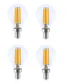 4 x LED Glühlampe Glühbirne Kugel Filament E14 3W 3 Watt 330 Lumen 2700 Kelvin