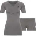 Odlo Damen Fundamentals Performance Light Set, Odlo Steel Grey - Odlo Graphite Grey, S