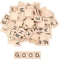 200 Stück Holzbuchstaben,Holzbuchstaben Scrabble,Buchstaben Holz,Holzbuchstaben