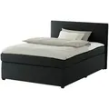 Boxspringbett mit Matratze und Topper  H3 Duke ¦ schwarz ¦ Maße (cm): B: 147 H: 104