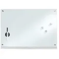 Zeller Present Memoboard, Weiß, Glas, 60x40x1.6 cm, Dekoration, Magnettafeln & Pinnwände, Memoboards