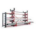 Rr Industrietechnik Roll-aus-regal Einseitg Typ Rrs-em Mit 560mm Nutztiefe, 4 Ebenen Und 2600kg Traglast Pro Arm