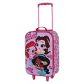 Disney Prinzessinnen Flowers-Soft 3D Trolley-Koffer, Rosa, 17 x 33 x 52 cm, Kapazität 26 L