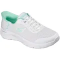 Skechers GO WALK FLEX-GRAND ENTRY Slip-On Sneaker Schlupfschuh, Slipper mit Slip-Ins Funktion weiß 36 EU