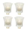 Spetebo Glas Teelichthalter für Kerzenständer - 4er Set - Partylicht Teelicht Halterung Glasaufsatz Kerzen Kerzenleuchter Teelichtaufsatz