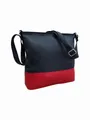C6014 Cinino Umhängetasche Ledertasche Schwarz/Rot