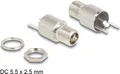 Delock Steckverbinder DC 5,5 x 2,5 mm Buchse zum Einbau Lötversion - rund 20 V / 9 A (90171)