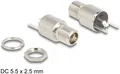 DELOCK 90171 - Steckverbinder DC 5,5 x 2,5 mm Buchse zum Einbau Lötversion