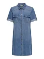 ONLY Jeanskleid ONLLISA S/S DNM DRESS GUA, Medium Blue Denim