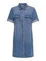 Jeanskleid "ONLLISA S/S DNM DRESS GUA", Gr. M (38) - N-Gr, Medium Blue Denim N-Gr
