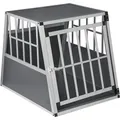 EUGAD Hundetransportbox ,für große Hunde, 85 x 65 x 69cm, Grau - Grau